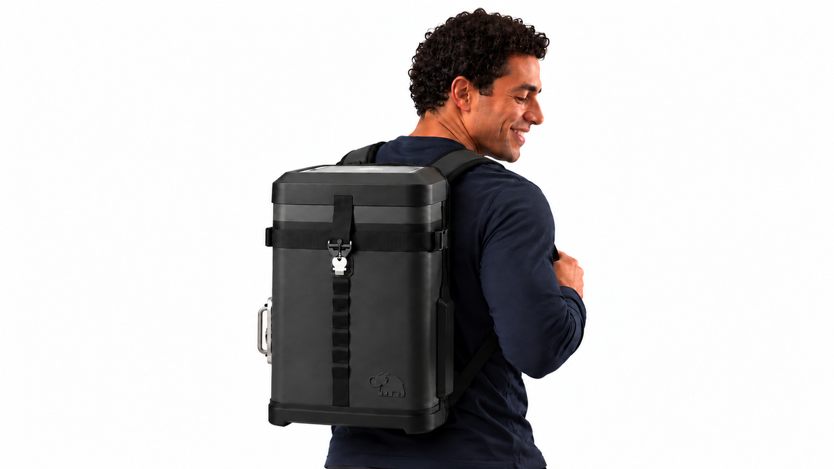 Person wearing SURV as a backpack